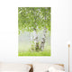 Birch Trees Fog Thunder Wall Decal 2