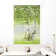 Birch Trees Fog Thunder Wall Decal 2