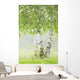 Birch Trees Fog Thunder Wall Decal 2