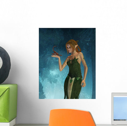 Elf Woman and Pet Wall Mural