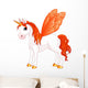 Red Butterfly Pegasus Wall Decal