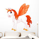Red Butterfly Pegasus Wall Decal