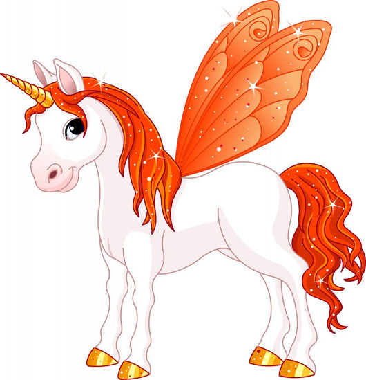 Red Butterfly Pegasus Wall Decal