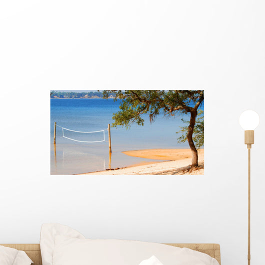 Vollyball Net in Water Wall Mural