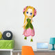 Chibi Flower Girl Wall Decal