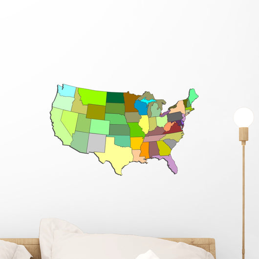 Map of the United States Wall Decal