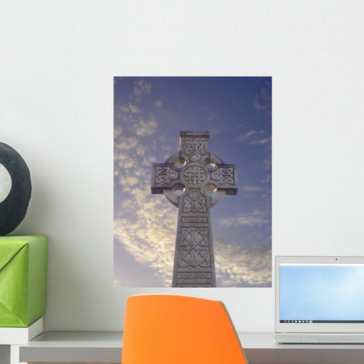 Celtic Cross with Blue Sky Wall Mural