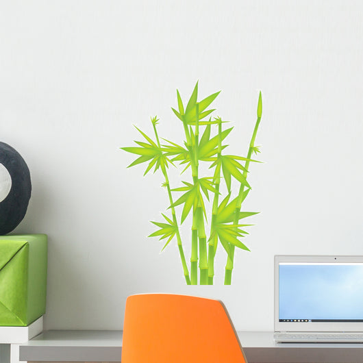 green bamboo Wall Decal