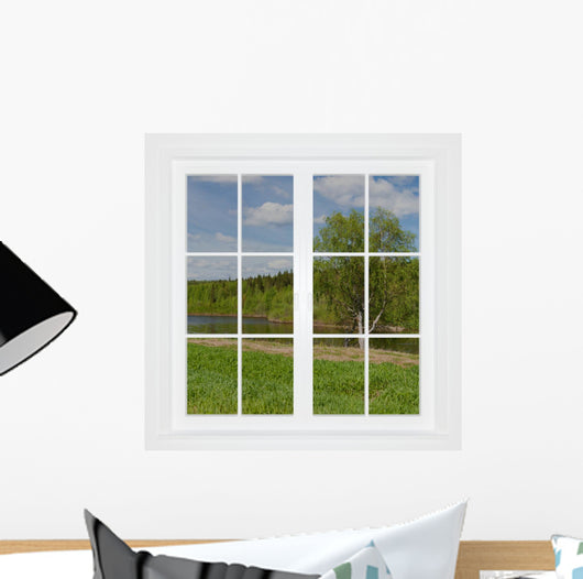 Summer Landscape Window Wall Mural