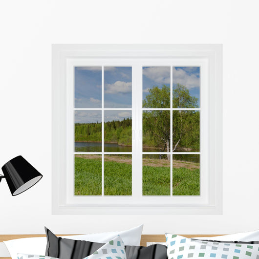 Summer Landscape Window Wall Mural
