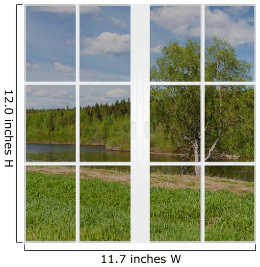 Summer Landscape Window Wall Mural