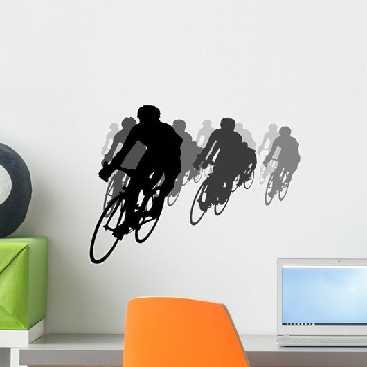 Cycling Tournament Silhouette Wall Decal