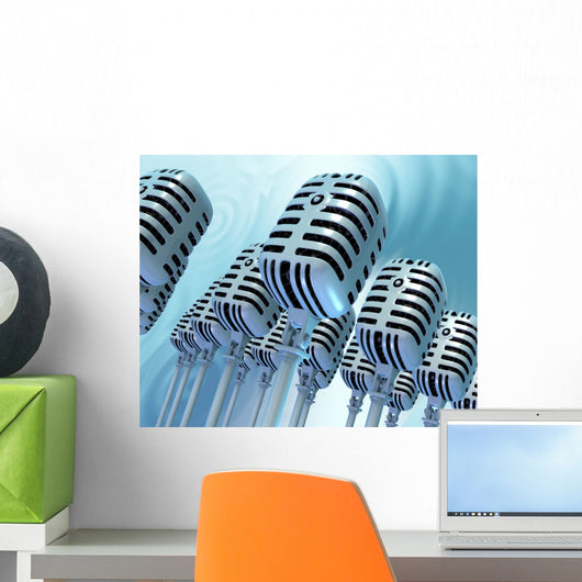 Microphones Wall Mural