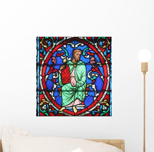 Stained Glass Window in Cathedral Wall Mural