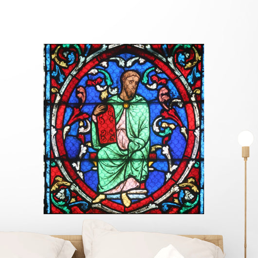 Stained Glass Window in Cathedral Wall Mural