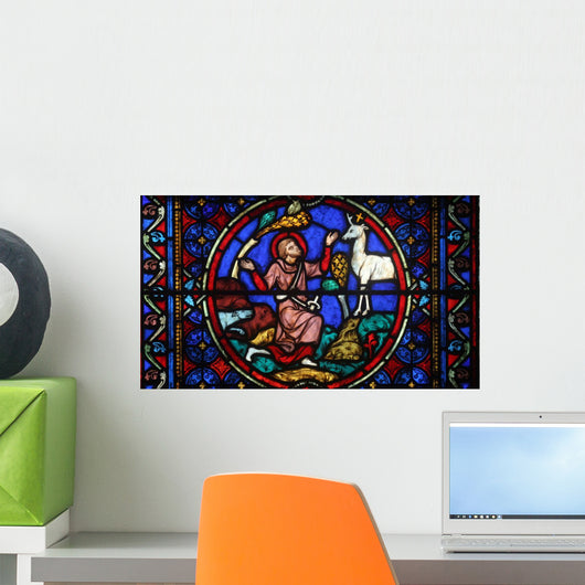 Stained Glass Window in Cathedral Wall Mural
