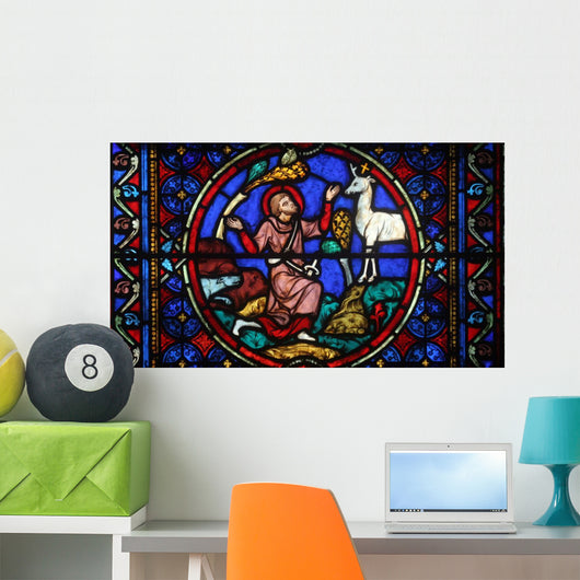 Stained Glass Window in Cathedral Wall Mural