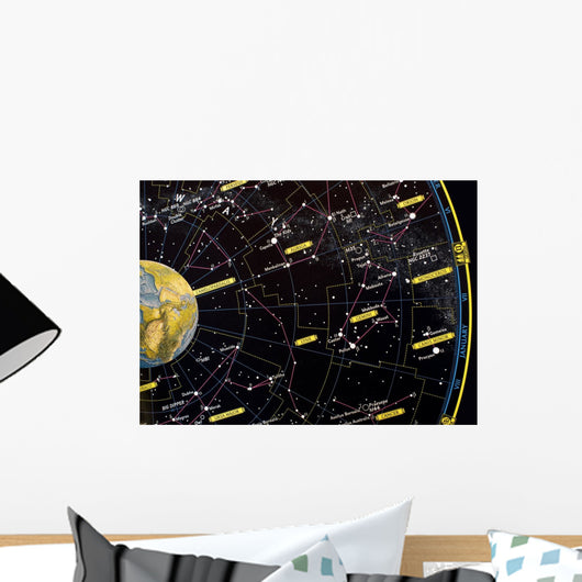Constellation Star Map Wall Mural