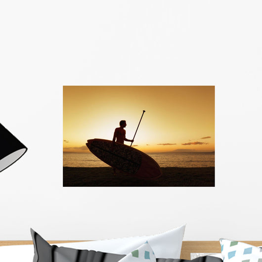 Silhouette Young Man with Wall Decal 1