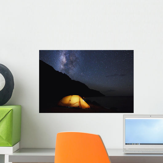 Illuminated Tent and Star Wall Decal 2