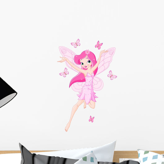 Cute Pink Spring Fairy Wall Decal