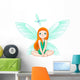 Fairy observes for flying butterfly Wall Decal