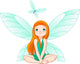 Fairy observes for flying butterfly Wall Decal