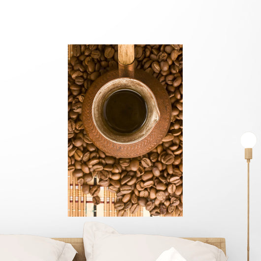 Coffe Beans and Jezve Wall Mural