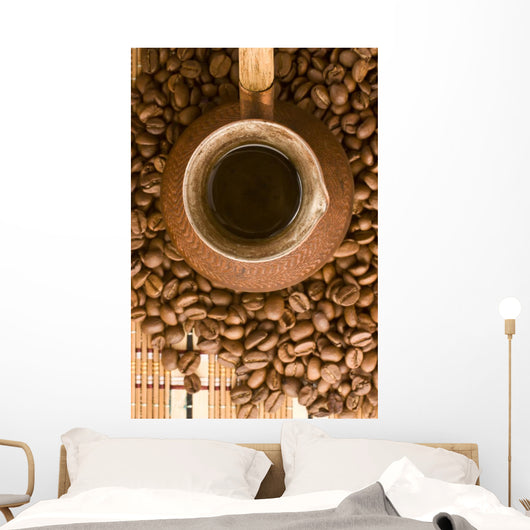 Coffe Beans and Jezve Wall Mural