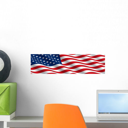 American Flag Flowing Wind