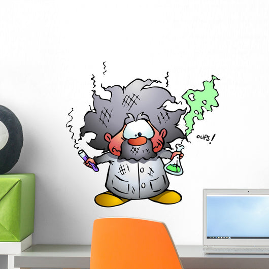 Burnt Professor Einstein Wall Decal