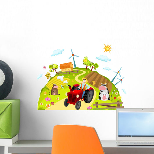 Fun Cartoon Farm Wall Decal
