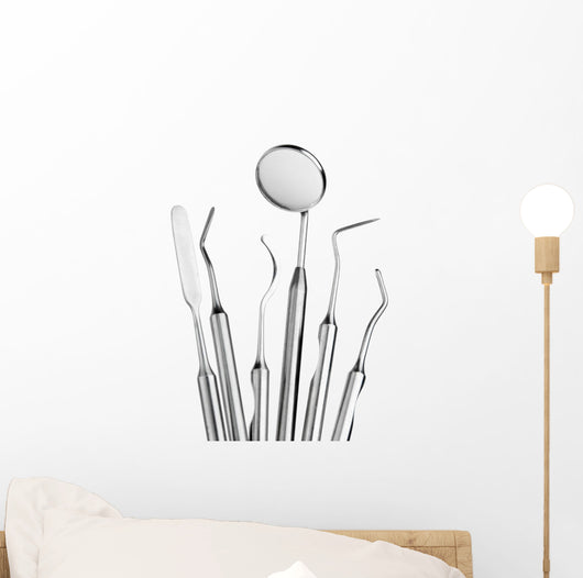 Set of Dental Care Instruments Wall Decal