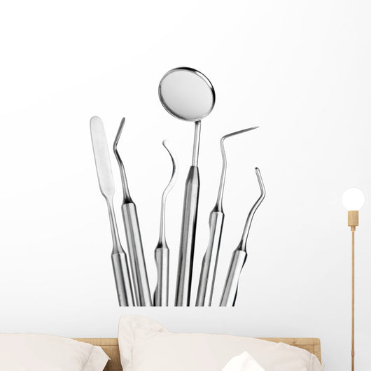 Set of Dental Care Instruments Wall Decal