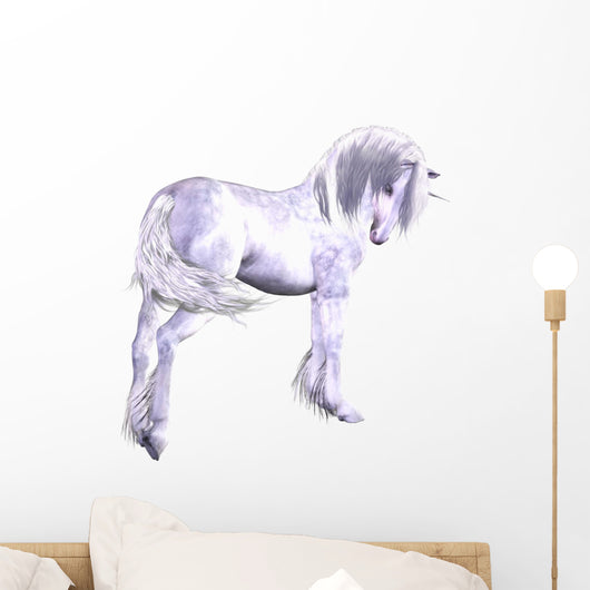 Silver Unicorn Wall Decal