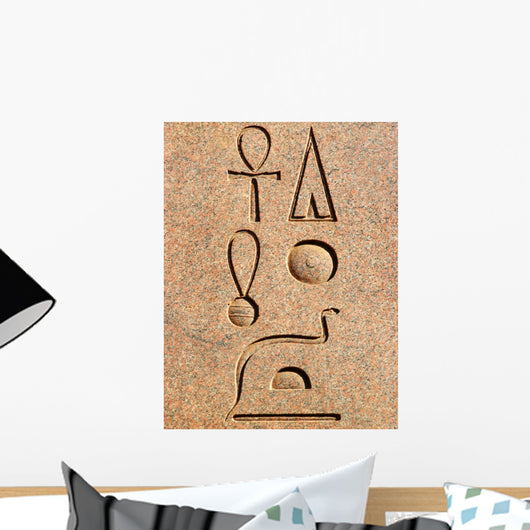 Ancient Egyptian Hieroglyphics - Portrait Wall Mural