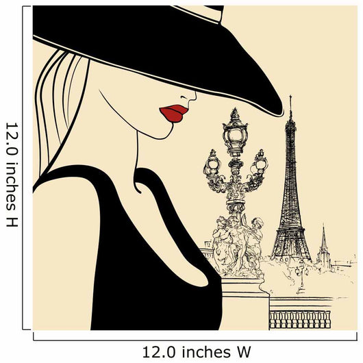 Woman on Alexander III Bridge in Paris Wall Mural