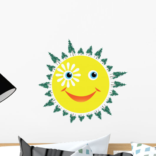 Smiling Sun Wall Mural