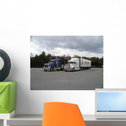 2 Freightliner Trucks Parking lot Wall Decal