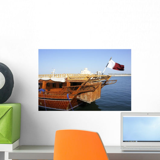 Fishing Dhow in Doha, Qatar Wall Mural