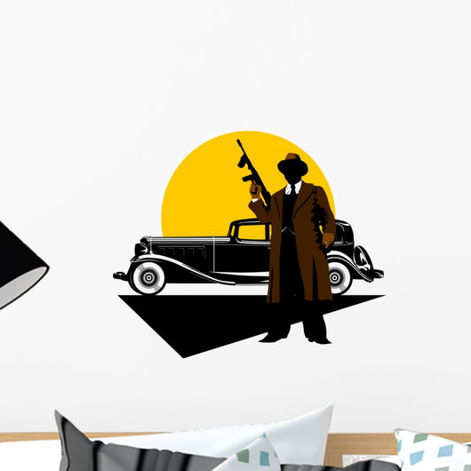 gangsters car Wall Decal