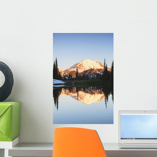 Mount rainier reflected Wall Mural