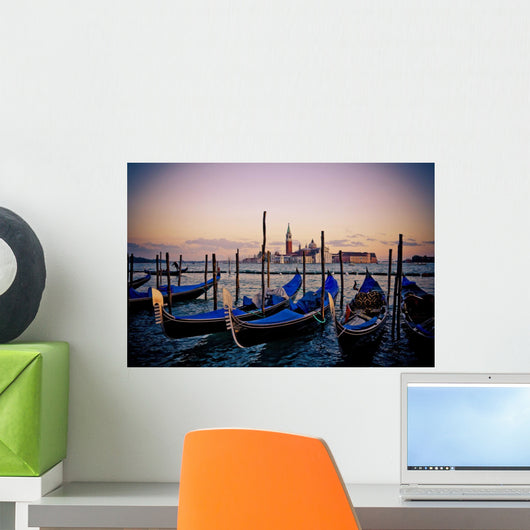 Venetian Gondolas, Venice, Italy Wall Mural