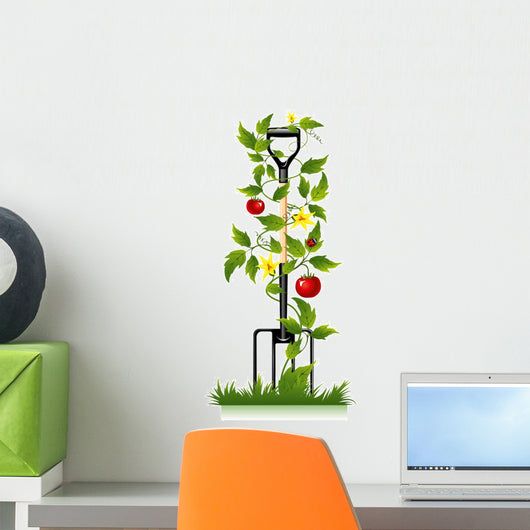Garden Fork and Tomato Wall Mural