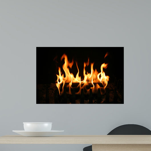 Burning Log Wall Mural