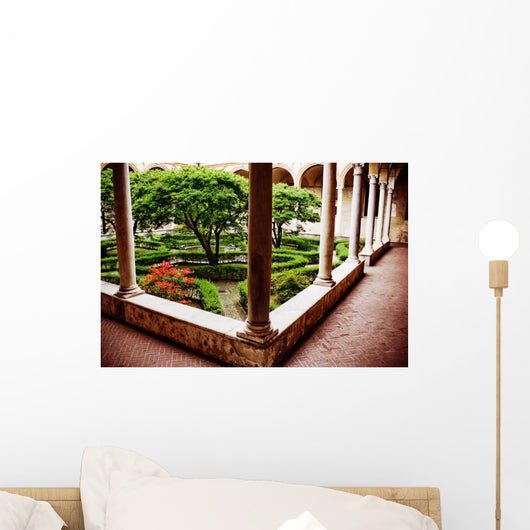 garden inside of church Santa Maria delle Grazie Wall Mural