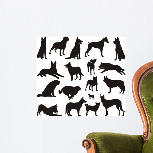 Dog Silhouette Vector Wall Stickers