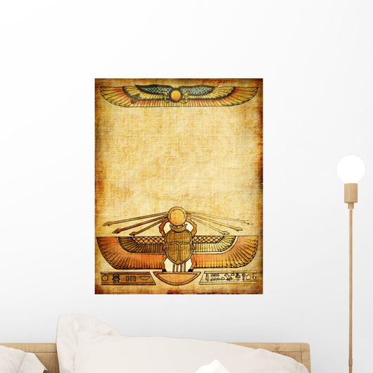 old paper background with egyptian decoration Wall Mural
