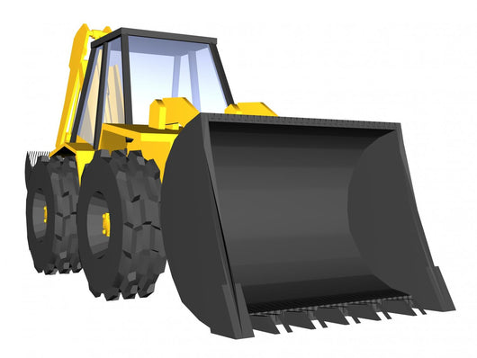 Yellow Construction Digger Wall Decal