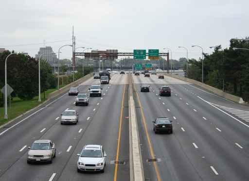 Expressway with Vehicles Wall Decal